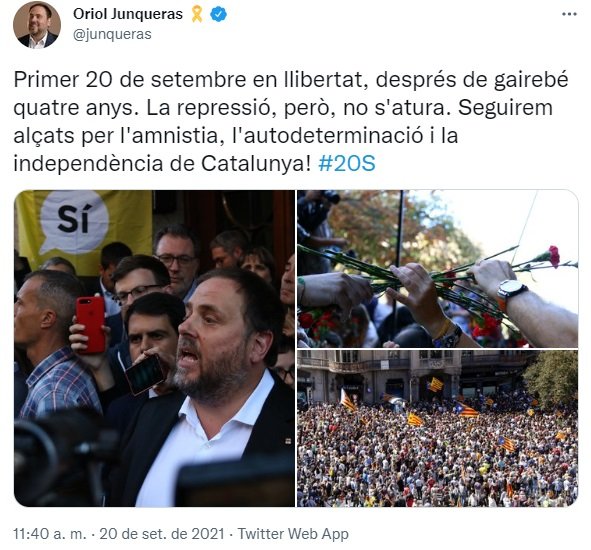 TUIT Oriol Junqueras 20 S