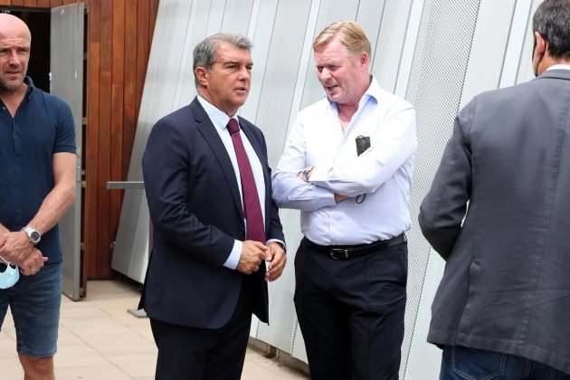 Joan Laporta Ronald Koeman Barca FC Barcelona