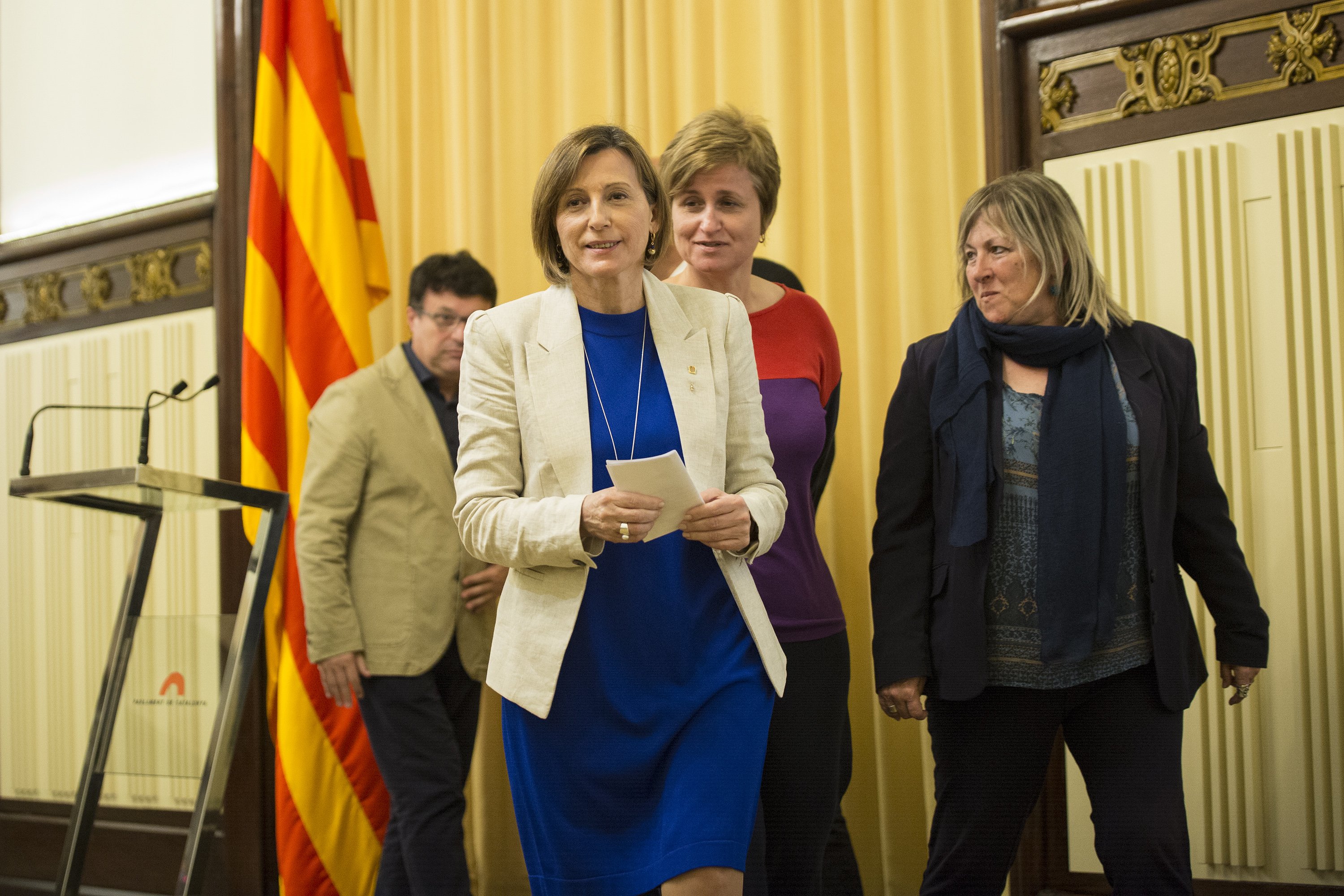 Forcadell: "No nos doblegaremos. No aceptaremos censura en el Parlament"