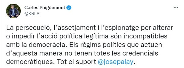 tuit carles puigdemont josep alay