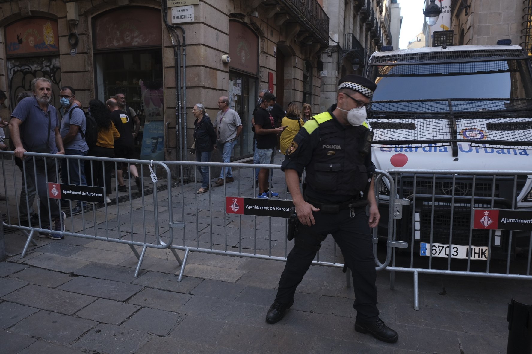 Control de Acceso Plaça Sant Jaume Pregón Mercè / Carlos Baglietto