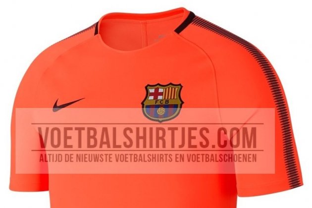Barça camiseta entrenamiento naranja 2017 18 Voetbalsirtjes