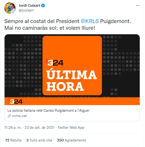 cuixart tuit puigdemont detencion cuixart tuit puigdemont detencion