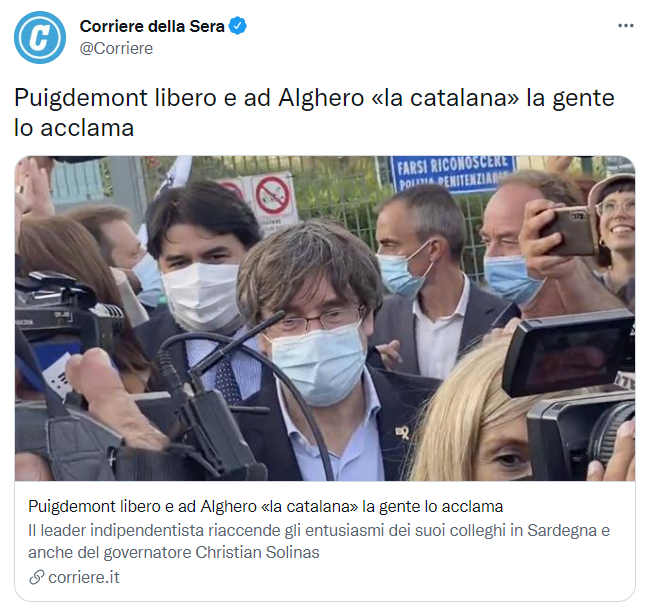 Corriere della Sera Noticia Puigdemont