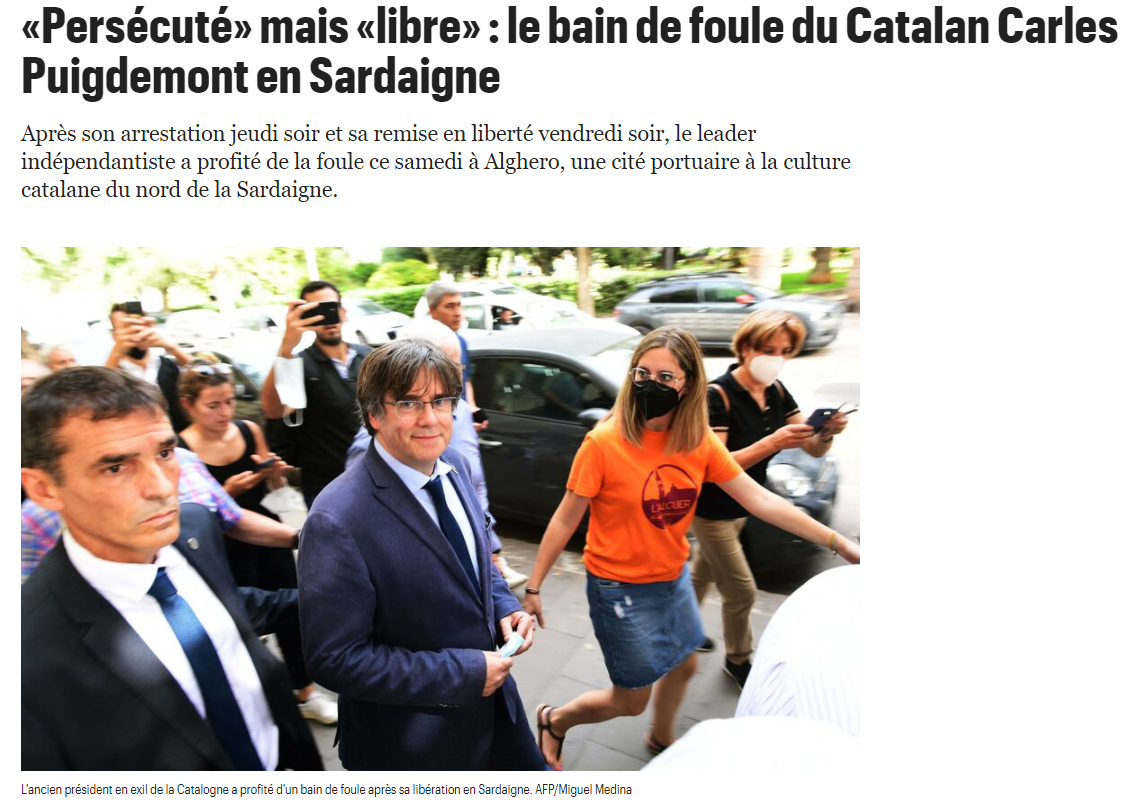 Le parisien noticia puigdemont