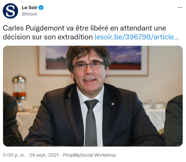 Le soir noticia puigdemont