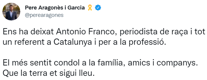 TUIT pere aragones mort antonio franco