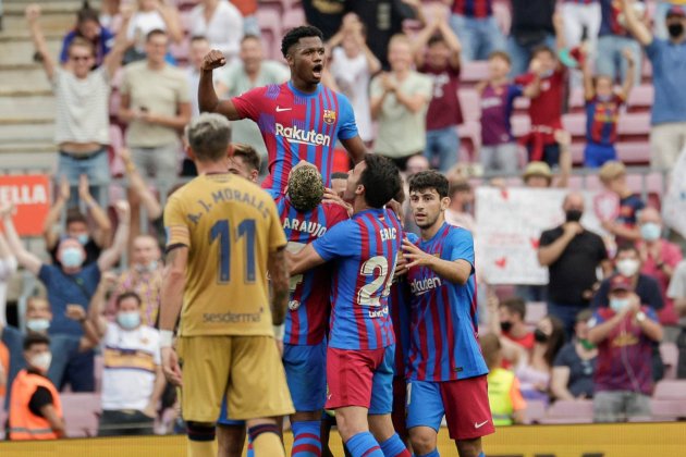 Ansu Fati celebra gol Barca EFE