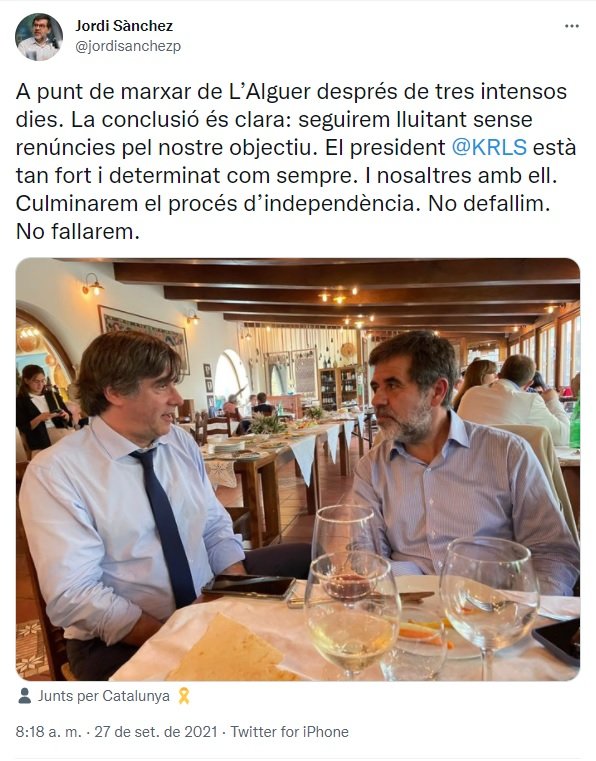 jorsdi sancghez tuit carles puigdemont