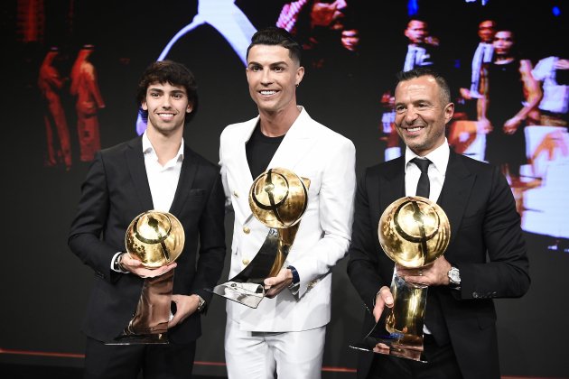 Joao Félix Cristiano Ronaldo Jorge Mendes / Foto: Europa Press Joao Félix Cristiano Ronaldo Jorge Mendes / Foto: Europa Press