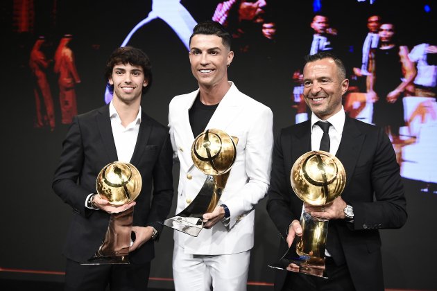 Joao Félix Cristiano Ronaldo Jorge Mendes / Foto: Europa Press