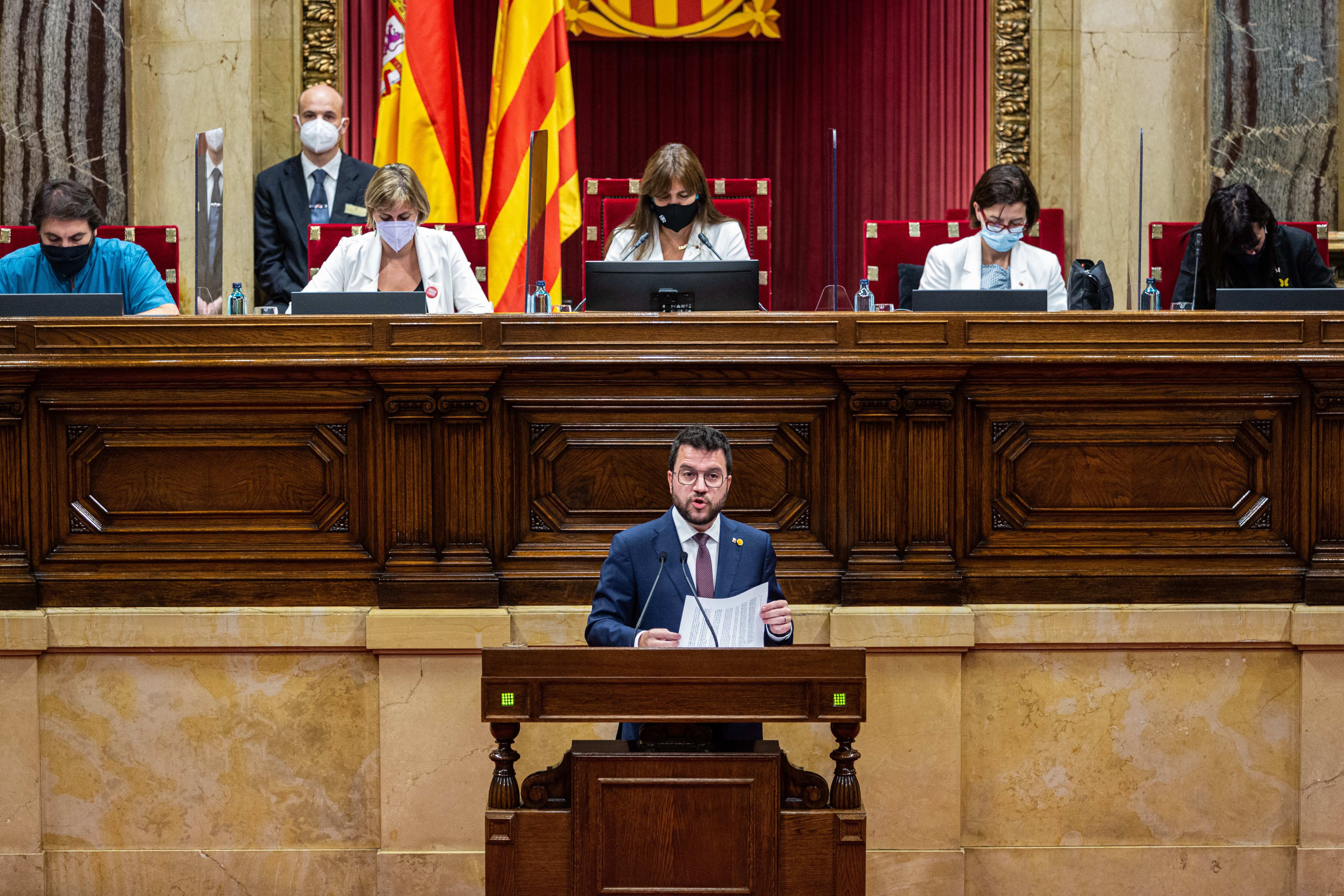 Aragonès in the Catalan Parliament: "Let's not underestimate the dialogue table"