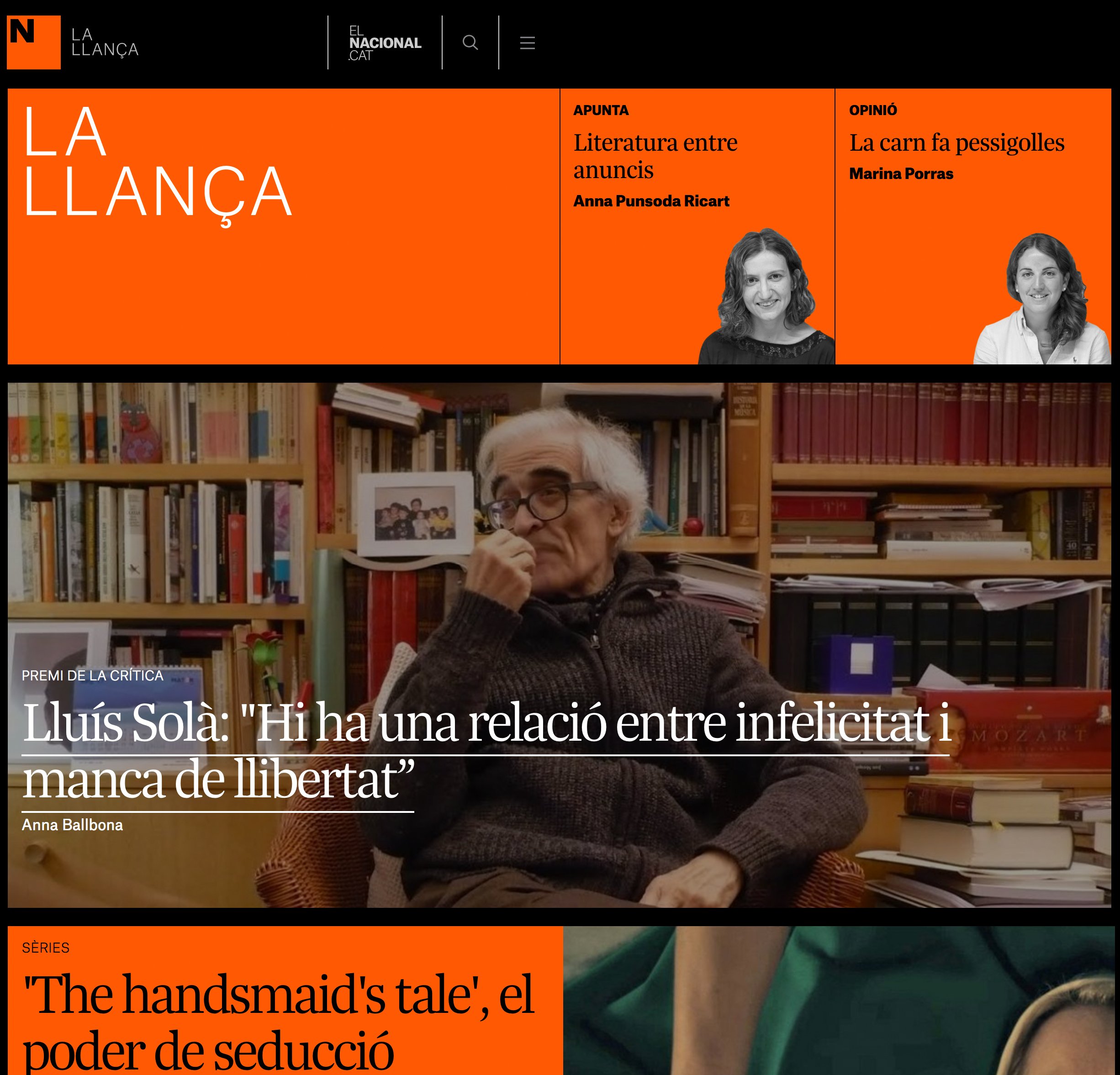 Surt 'La Llança', el diari d'oci i cultura d''El Nacional'