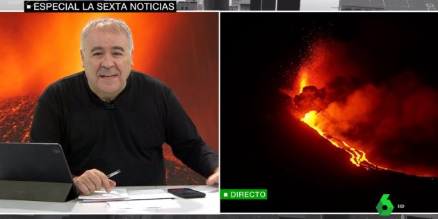 Antonio García Ferreras pijama volcán La Sexta