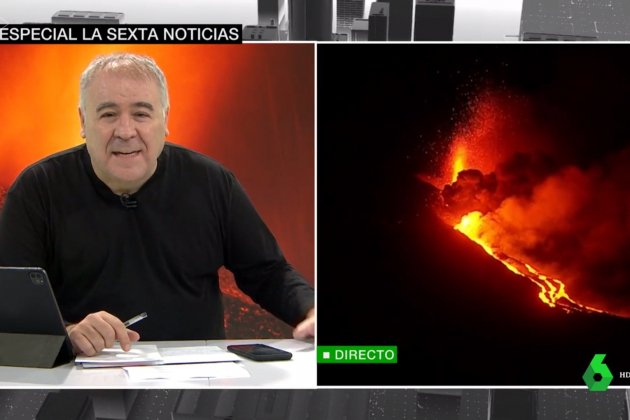 Antonio García Ferreras pijama volcán La Sexta