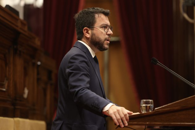 El president del Govern, Pere Aragonès, ple del Parlament, debat de politica general faristol - Sergi Alcàzar