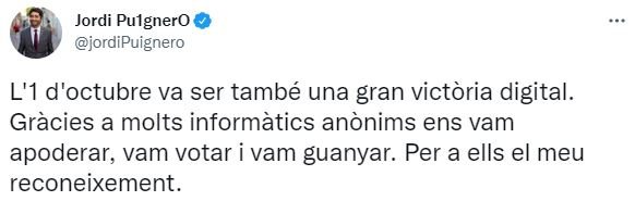 TUIT Jordi Puigneró Aniversario 1 O