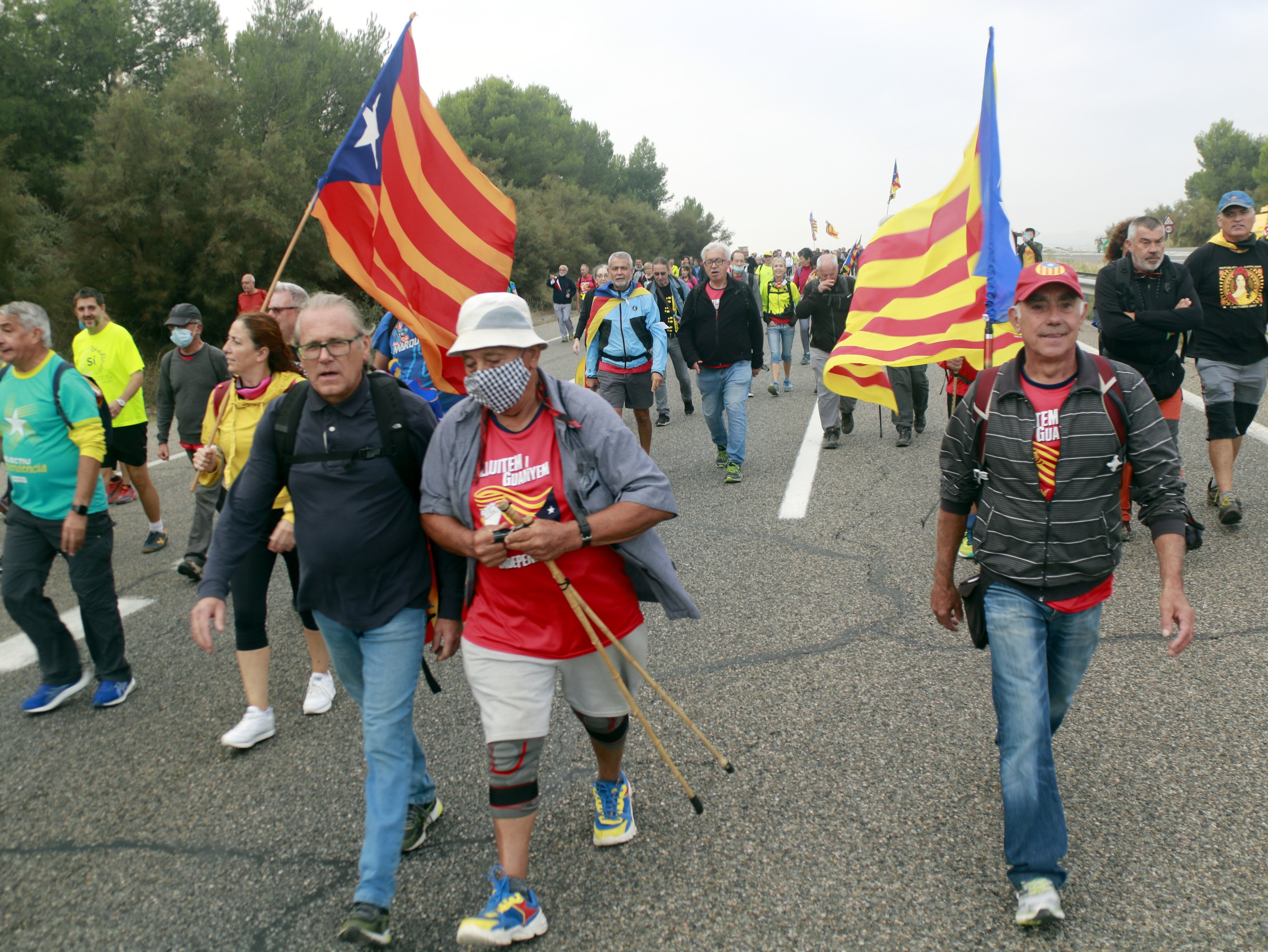 La Marxa de Ponent avanza por la A-2
