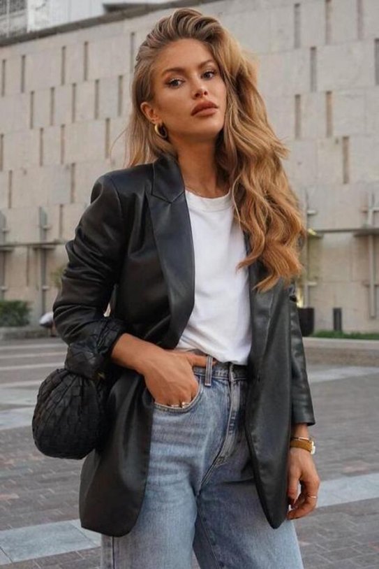 blazer efecto piel