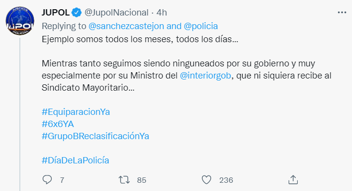 TUIT jupol día policía