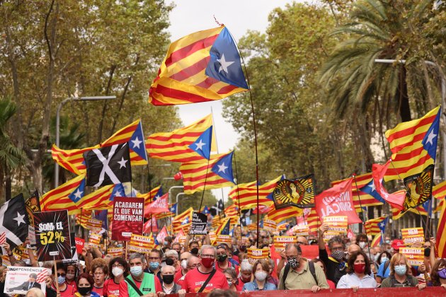 manifestación 3 octubre 2021 huelga general estelades Sergi Alcàzar