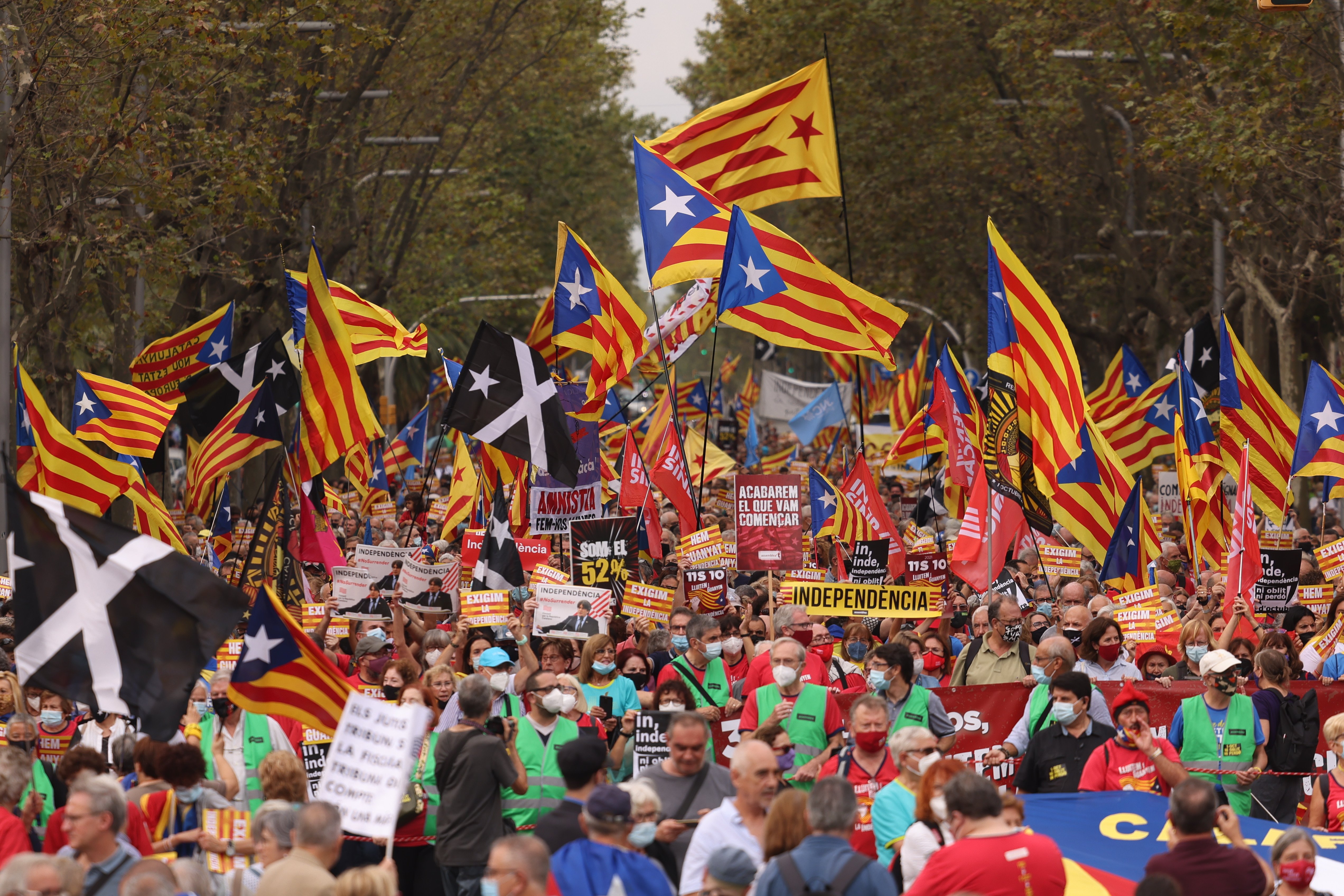 La manifestació pel 3-O en imatges