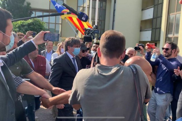 Carles Puigdemont, llegada comparecencia Alguer - Captura pantalla.