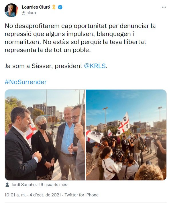 tuit lourdes ciuro puigdemont