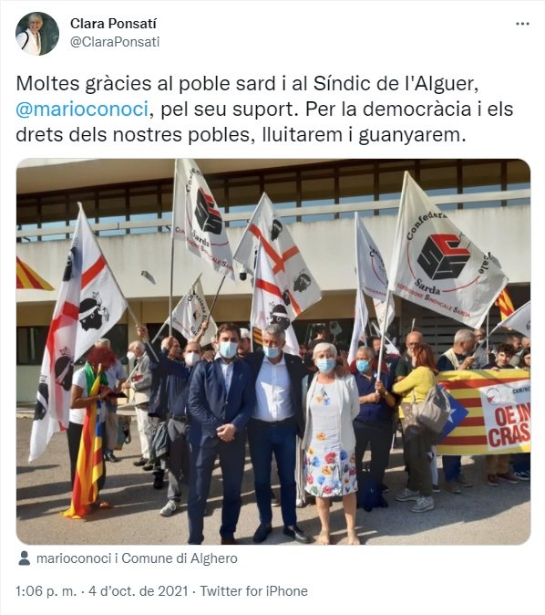 tuit clara ponsatí puigdemont