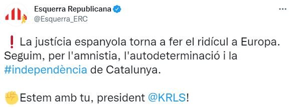 TUIT Esquerra Republicana Llibertat Puigdemont