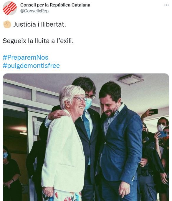TUIT Consell Republica Llibertat Puigdemont