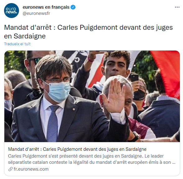 Puigdemont Libre noticia Euronews