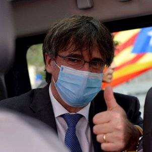 arles Puigdemont, a su salida del Tribunal de Apelación de Sassari / EFE