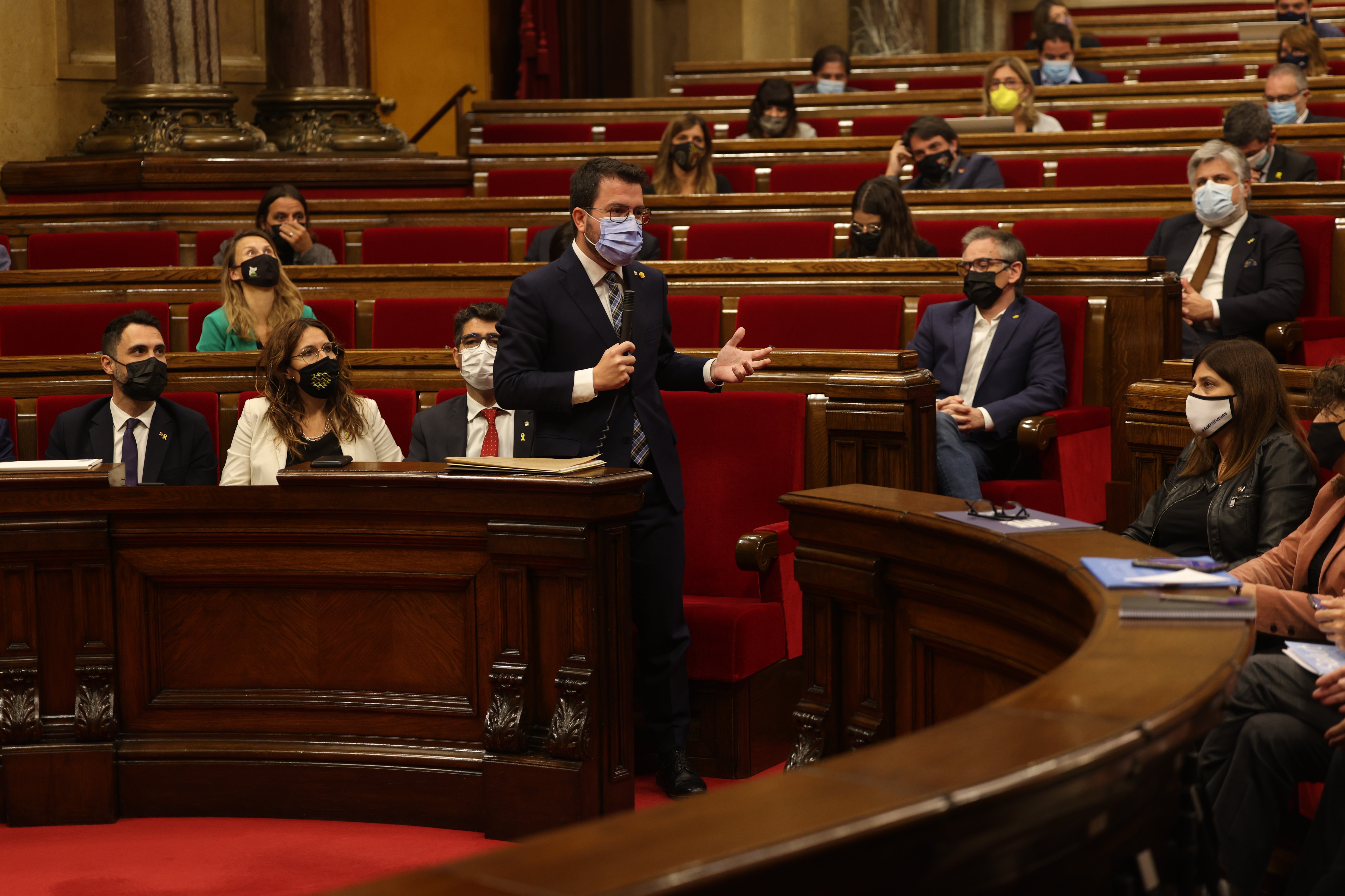 Plano general, Pere Aragonès sesión de control al Parlament  -Sergi Alcàzar