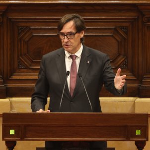 Salvador Illa, PSC, sesión de control al Parlament, faristol - Sergi Alcàzar