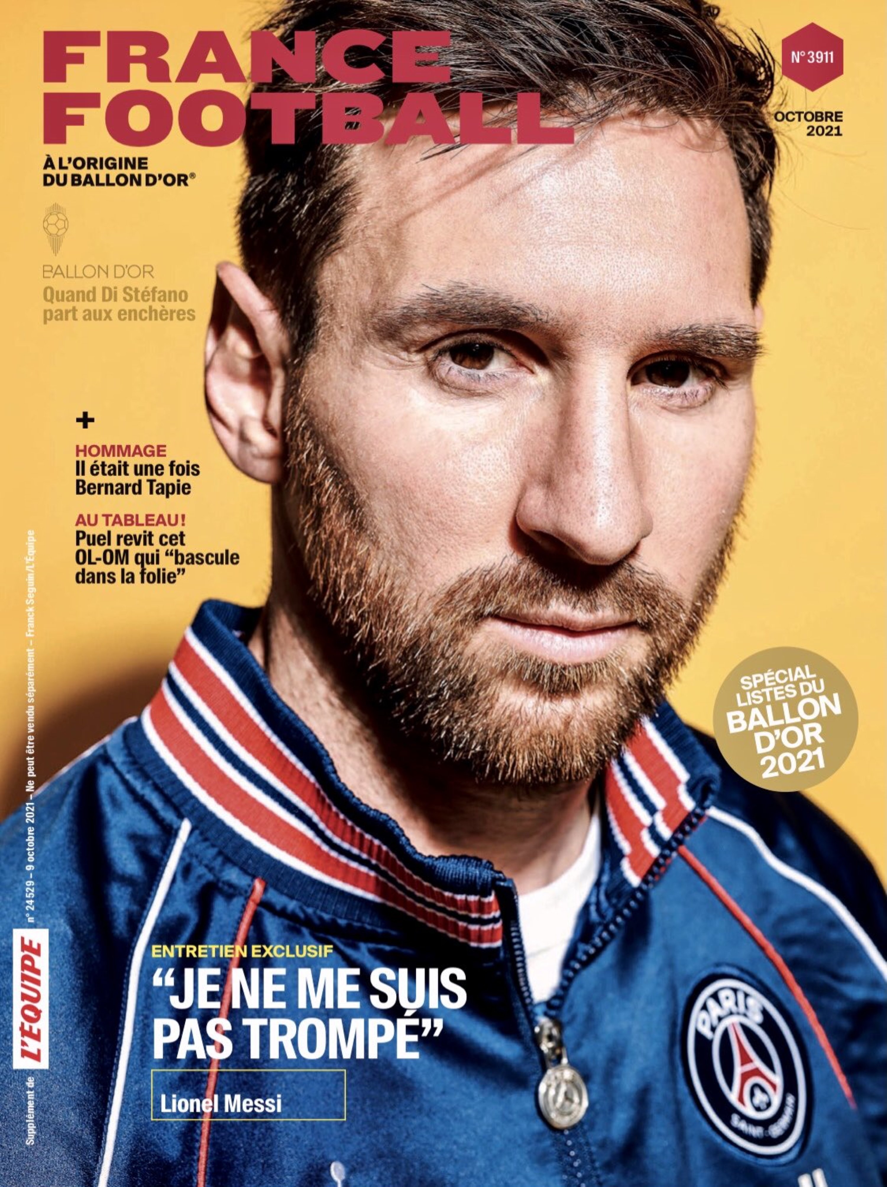 Portada France Football Messi PSG