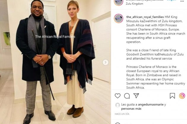 Charlene de Mónaco cono el Rey Misuzulu ka Zwelithini IG