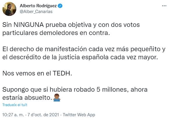 TUIT Alberto Rodríguez TS TEDH