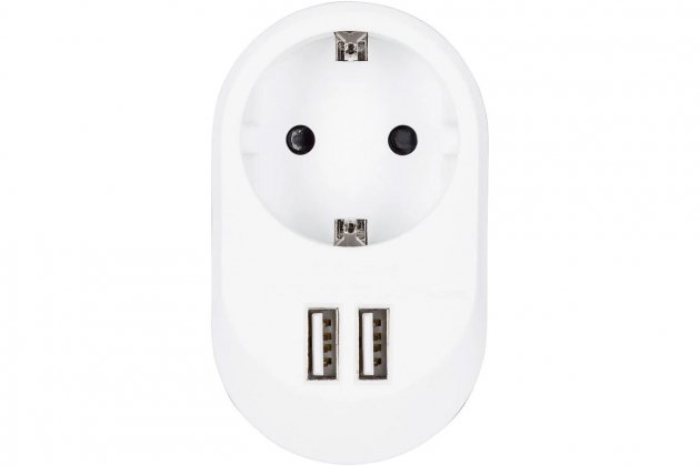 Adaptador enchufe con doble USB de Lidl