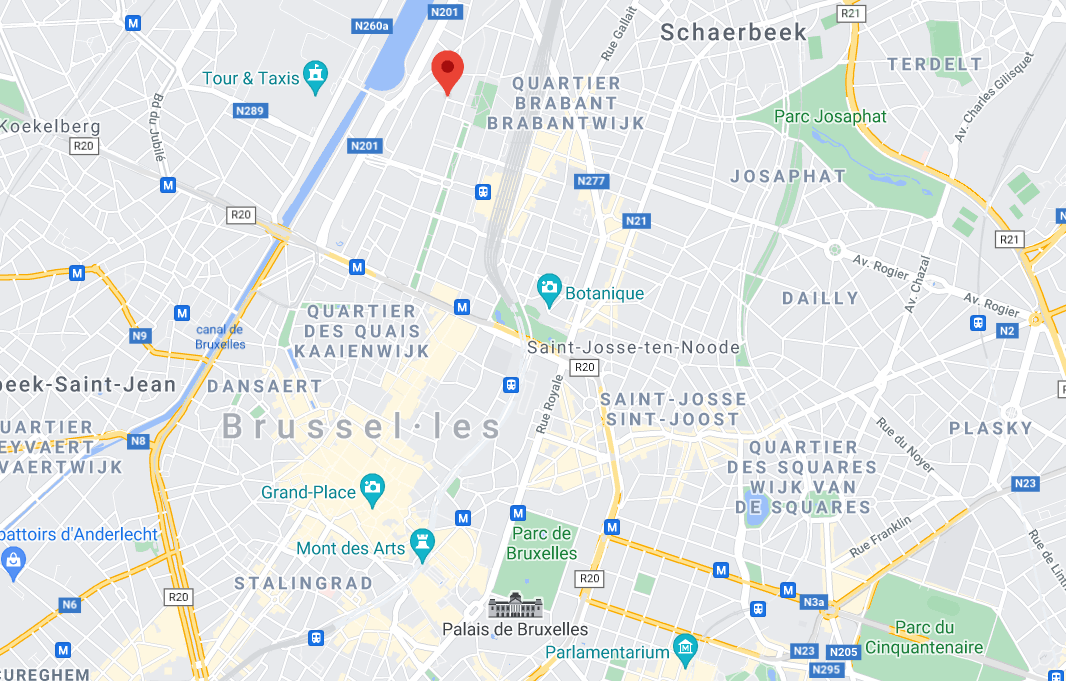 mapa brussel·les