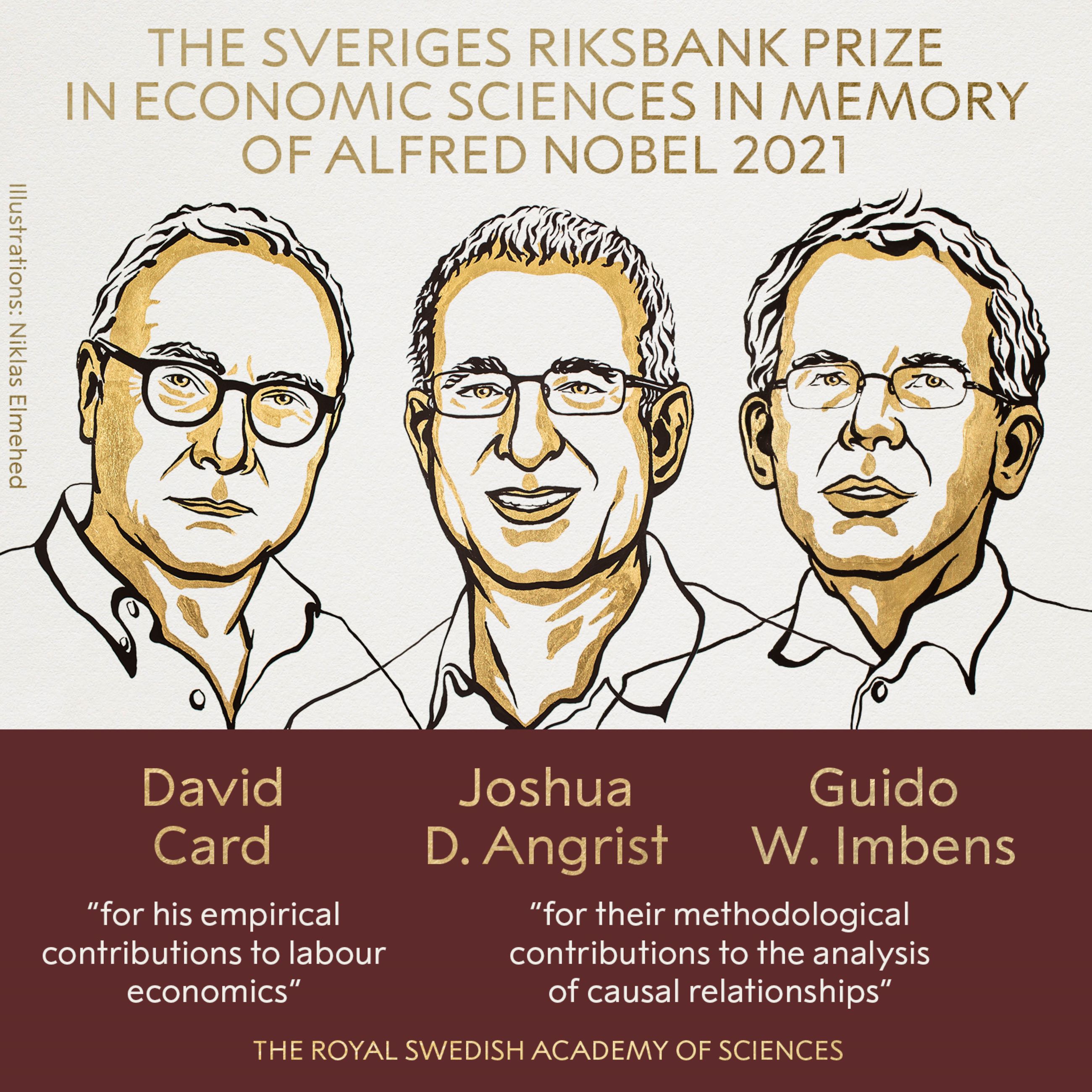 Los economistas Card, Angrist e Imbens reciben premio Nobel de Economía