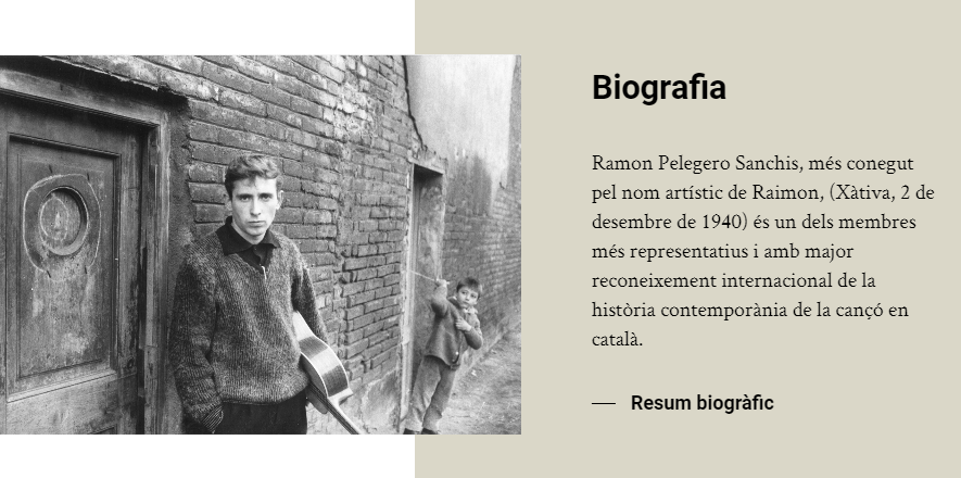 Raimon información biográfica pagina web