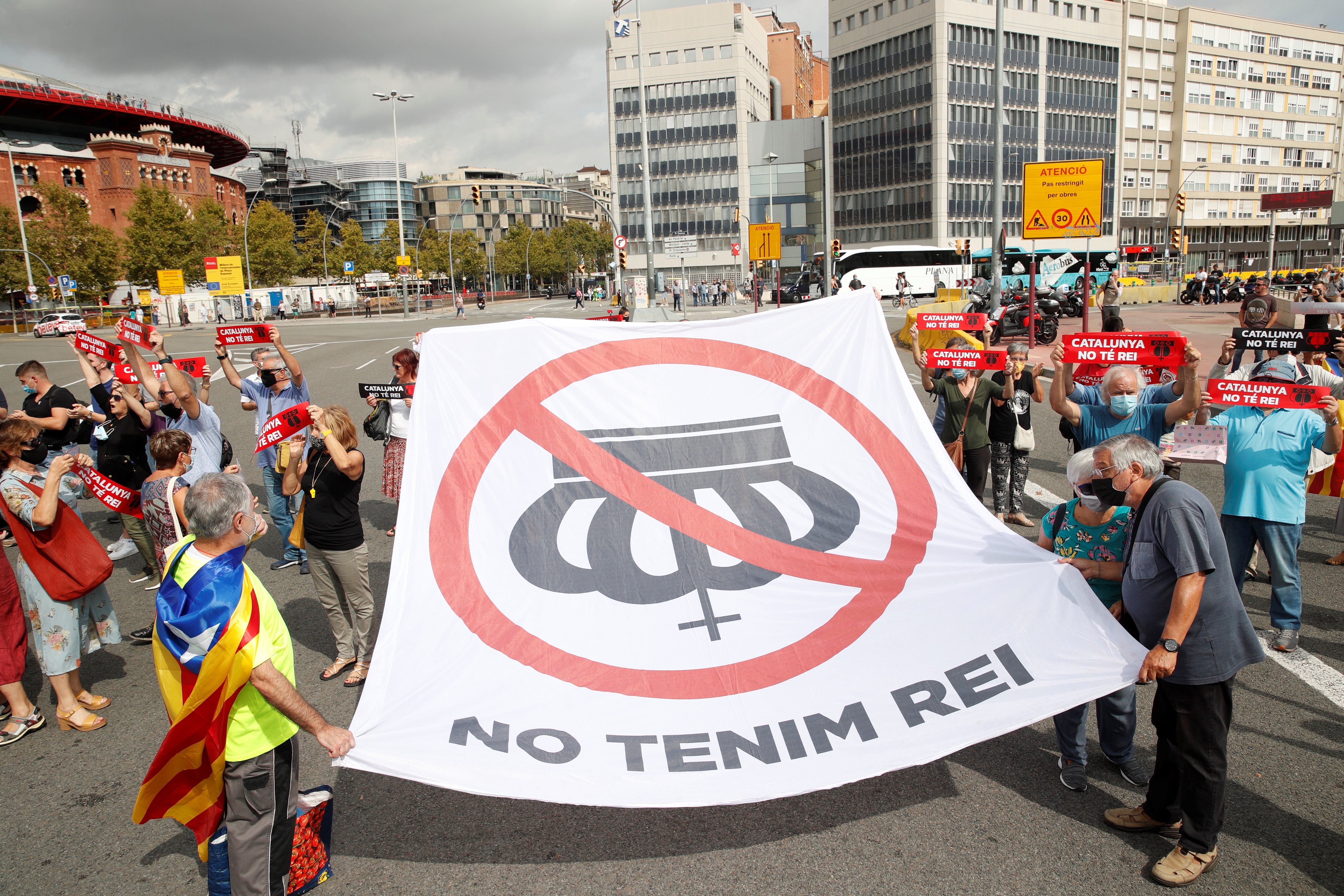 manifestacion contra felipe VI / efe