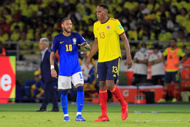 Neymar Yerry Mina Brasil Colombia EFE