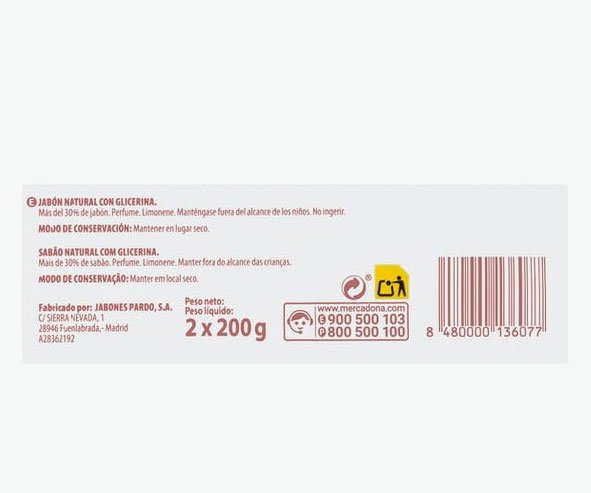 Sabó amb glicerina a la venda a Mercadona