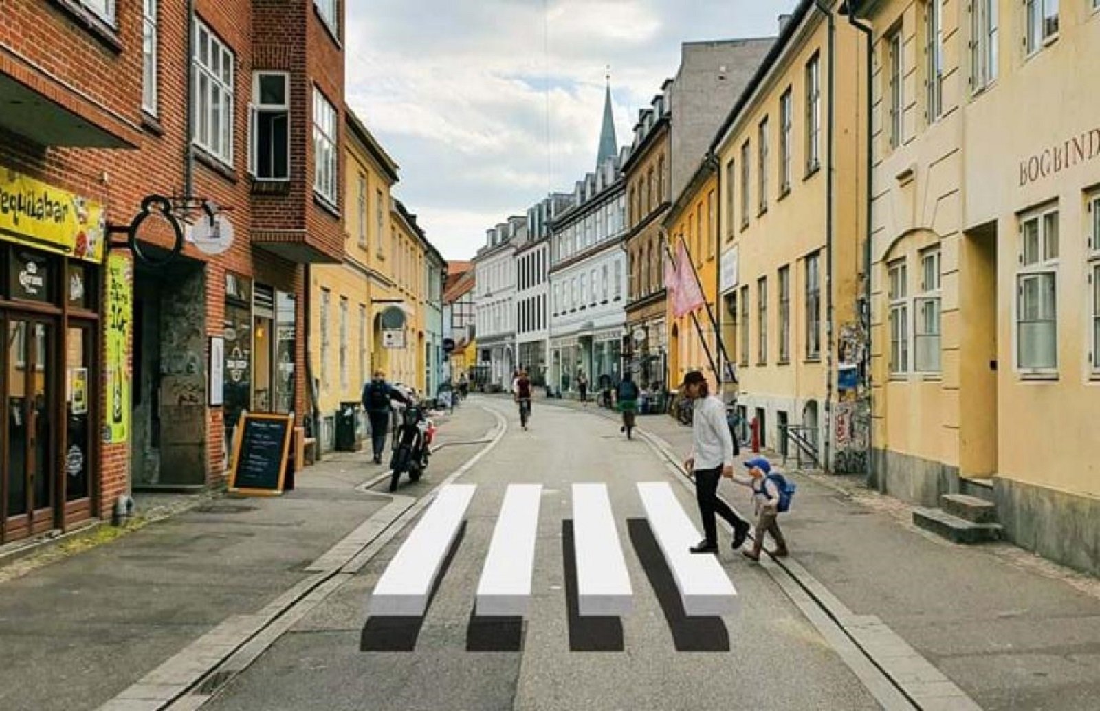 Pasos cebra 3D para reducir los accidentes, la propuesta de éxito en Dinamarca