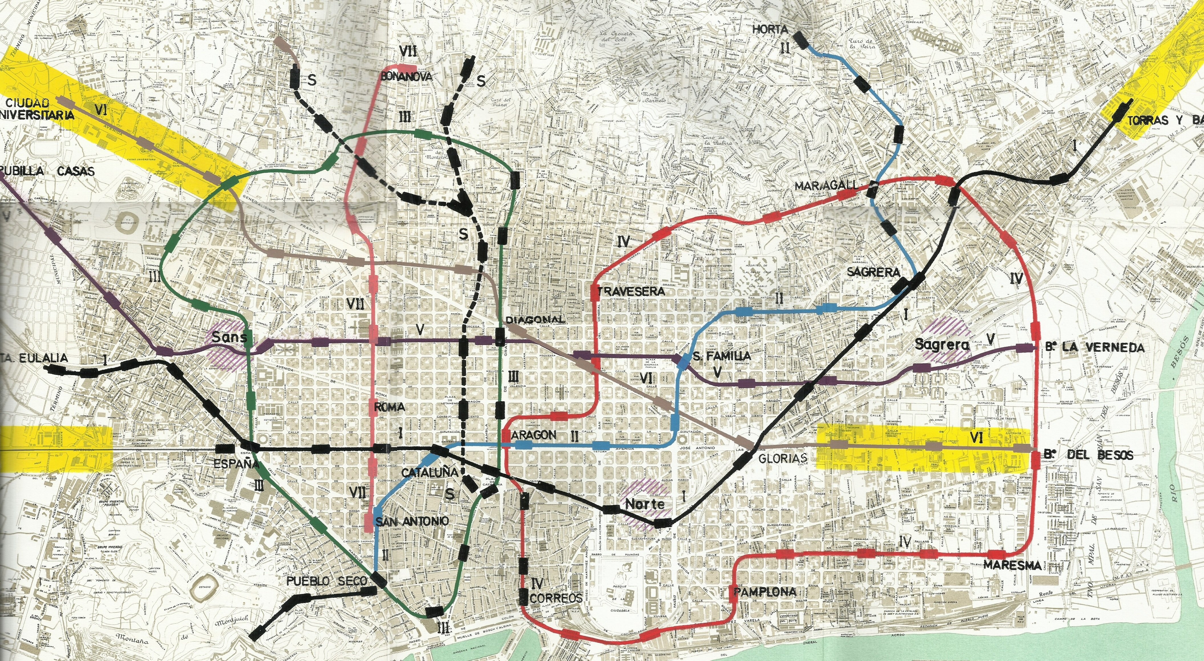 plan metro barcelona 1966 francesc macia