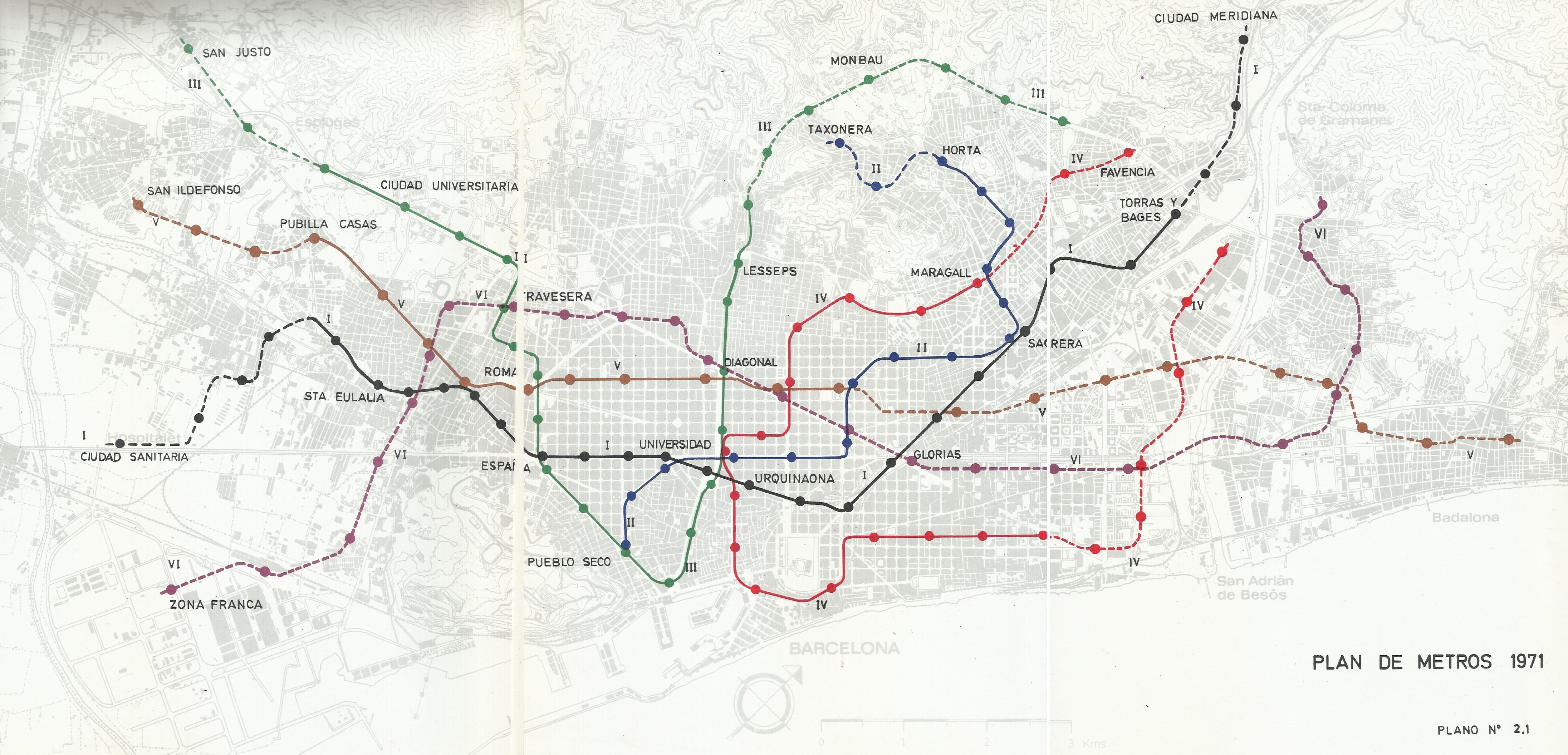 plan metro barcelona 1971 francesc macia
