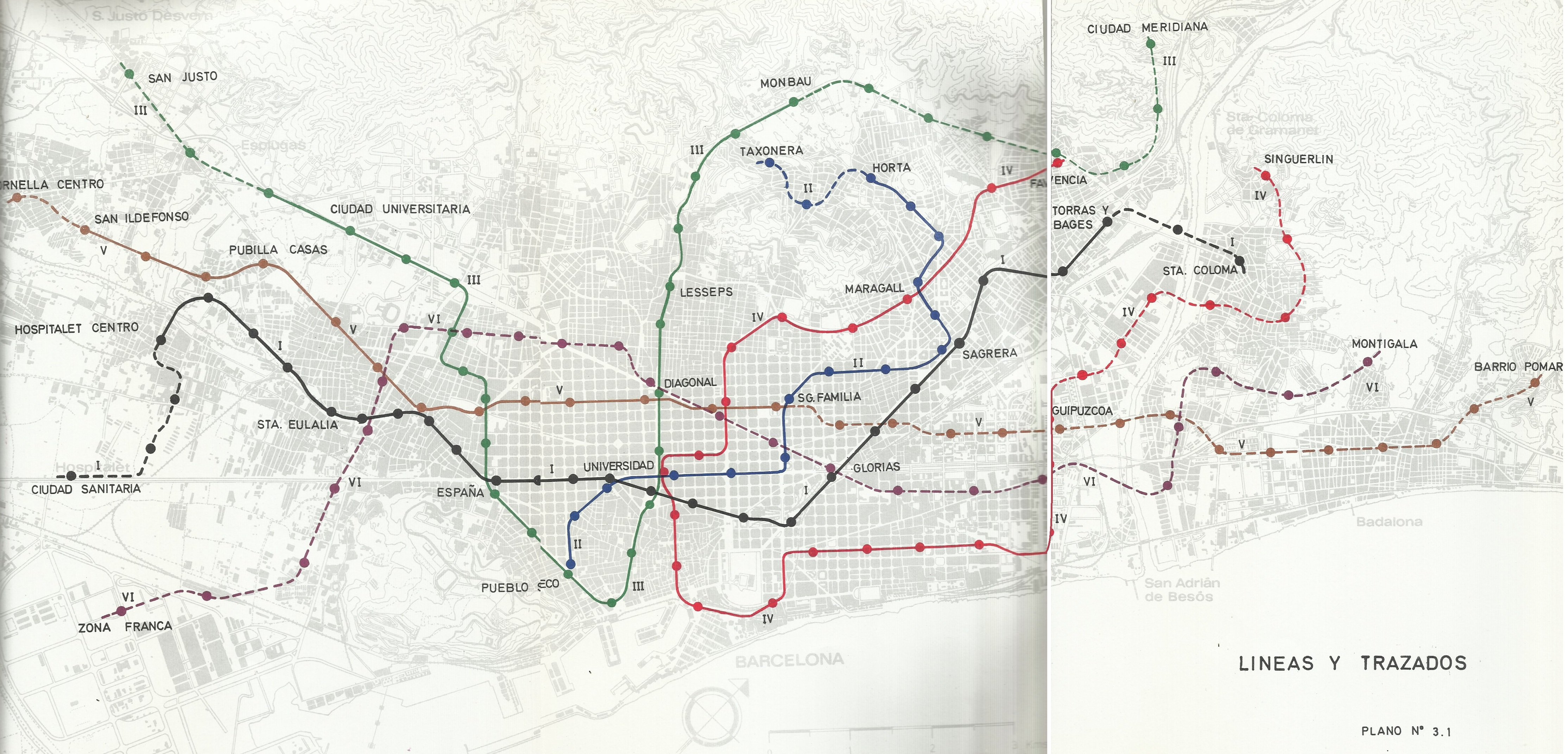 plan metro barcelona 1974 francesc macia