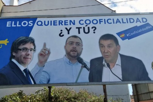 cartel contra asturiano